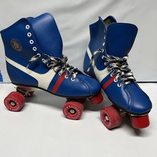 Vintage Fireball Roller Derby Blue Roller Skates Size 5 With Original Box