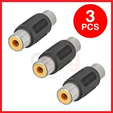 3x RCA Female to Female Coupler RCA Jack to Jack  Adapter Video Audio Extender