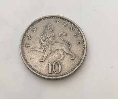 1992 Great Britain 10 Ten Pence (small)-British Copper Nickel World Coin - UK