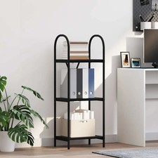 Image of WALPLUS Bookshelf Black Oak 40x30x109 cm Engineered Wood Storage Unit