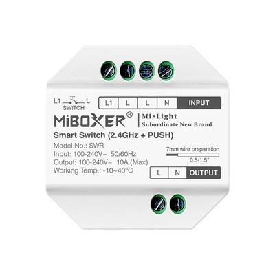 Miboxer SWR 2.4GHz Smart Switch LED Controller | Wireless RF Push