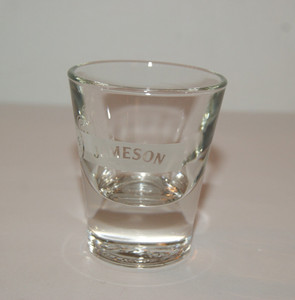 Jameson Irish Whiskey Shot Glass Etched Logo Barware Collectible Embossed Base