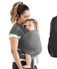 Moby Original Wrap Baby Carrier Newborn to Toddler Gray 8lbs-33lbs