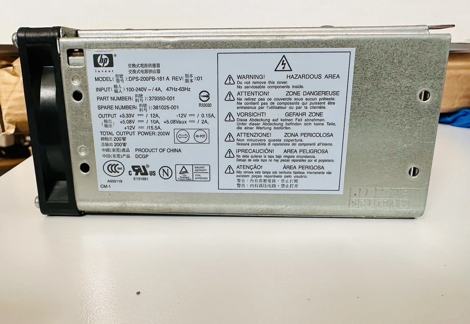 HP 381025 200W Power Supply DPS-200PB-161 For DC7600 PC P/N 379350 In Good State - Image 2 of 4