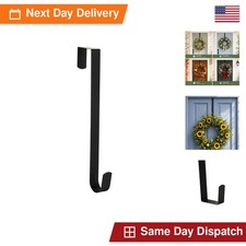 Aeranto Over The Door Wreath Hanger Black 12" Steel Heavy Duty Up to 22lbs