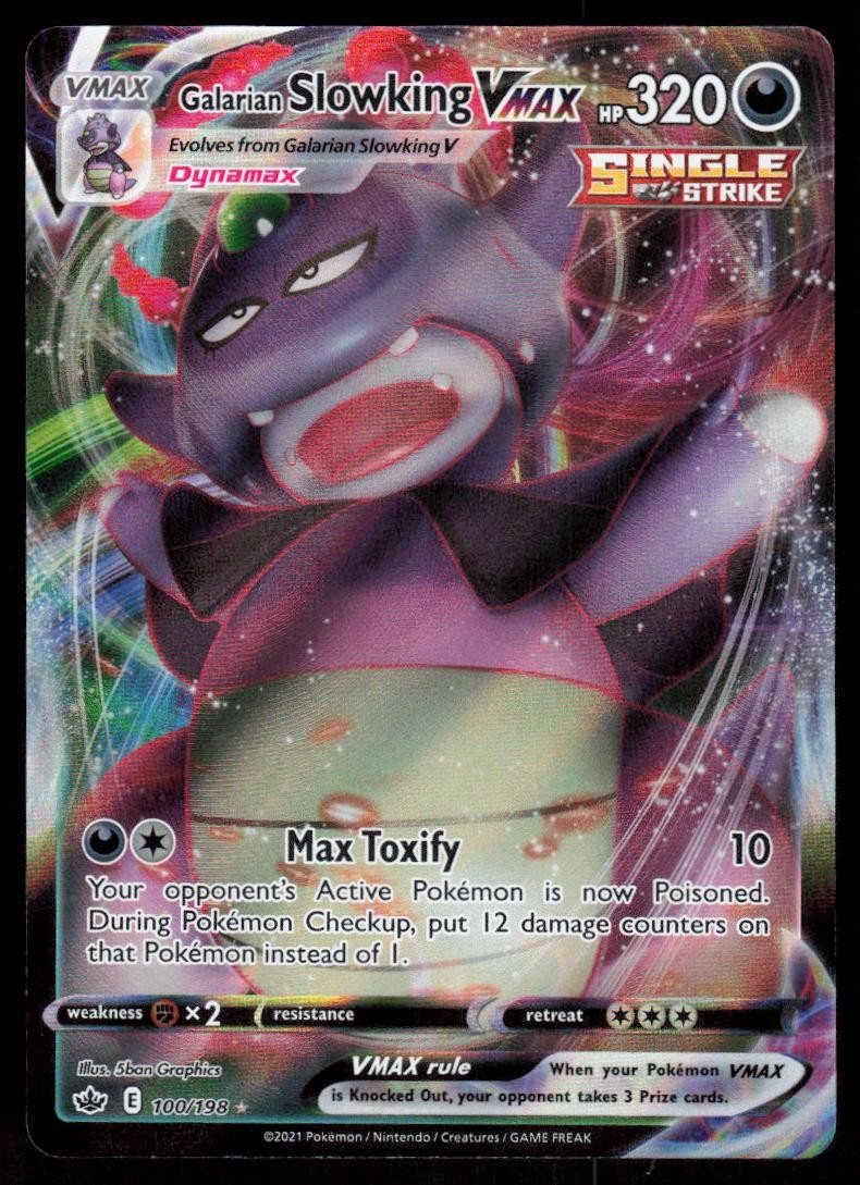 Galarian Slowking VMAX 100/198 Ultra Rare Pokemon Chilling Reign NM