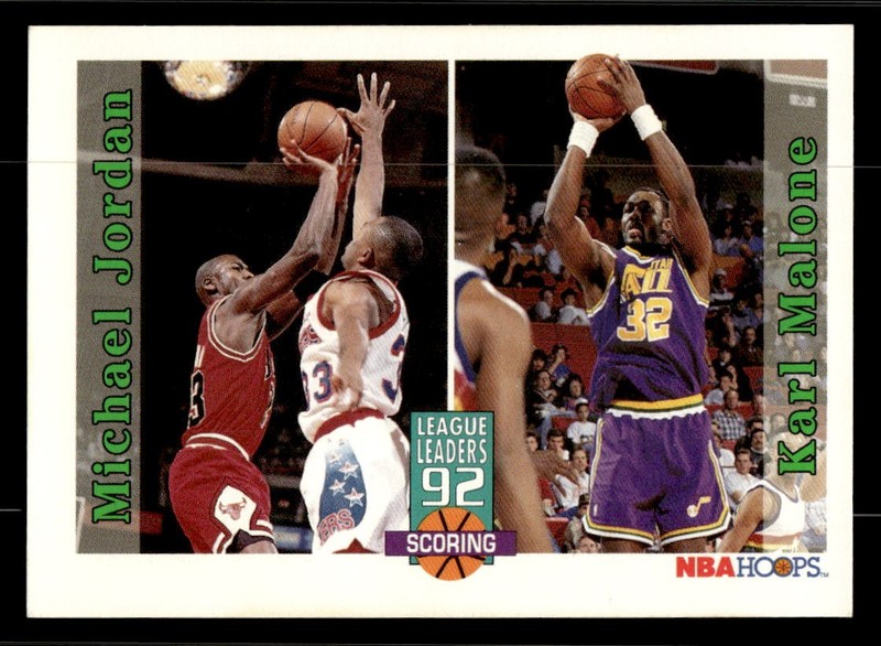 1992-93 Hoops #320 Michael Jordan/Karl Malone MINT NO RESERVE!