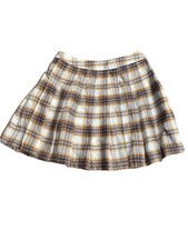 Schoolgirl Skirt Pleated 90  s Y2K Coquette Plaid Juniors XS Mini Academia