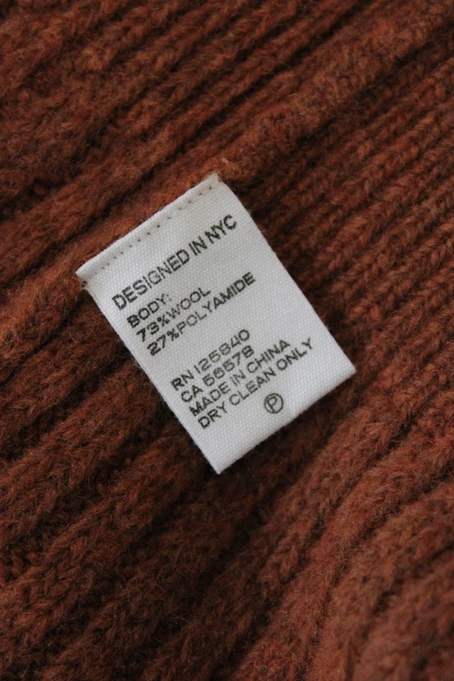 Intermix Womens Wool Long Sleeve Pullover V-Neck Knit Sweater Orange Size S - Image 4 of 4