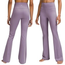 Lululemon Groove Super High Rise Flare Nulu Pants Women  s Size 2 Lavender