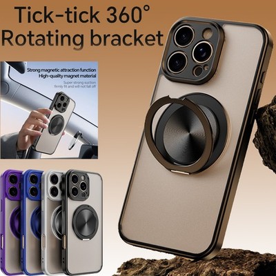 Für iPhone 17 16 E 15 14 13 Pro Max Plus Matte Magnet Stoßfeste 360° Ring Cover