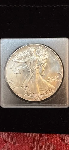 1986 American Silver Eagle 1oz .999 Fine Silver $1-First Year-BU Walking Liberty