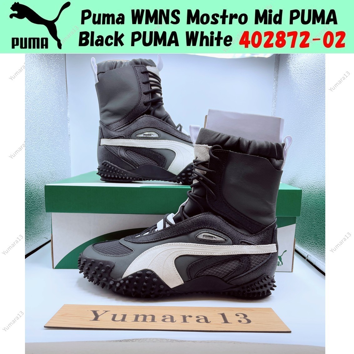 Puma WMNS Mostro Mid PUMA Black PUMA White 402872-02 Women's Size