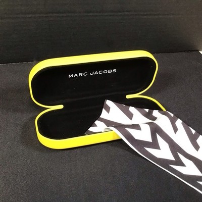 Marc Jacobs Sunglasses Hard Case Eyeglasses Faux Leather Yellow | eBay