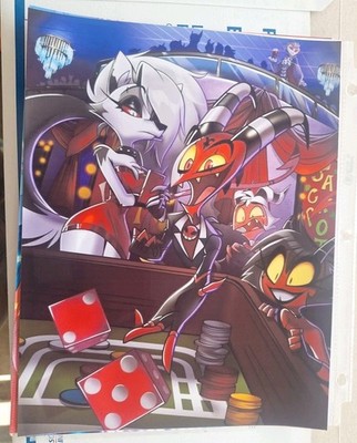 Helluva Boss Waterproof Glossy Vinyl Sticker 8.5 '' By 11'' Blitz, Moxxie, Loona