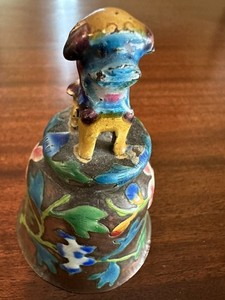 ANTIQUE -Qing Dynasty Chinese Enamel Foo Dog bell
