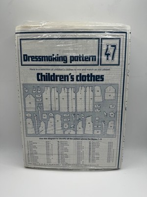 Dressmaking Pattern #47 Childrens Clothes Patterns Diy Homemade Clothes NEW 1215