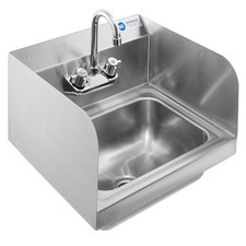 Commercial Kitchen Stainless Steel Wall Mount Hand Sink with Side Splashes