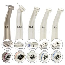 Dental LED Fiber Optic Contra Angle Handpiece Fit Electric Motor 1:5/20:1/1:4.2