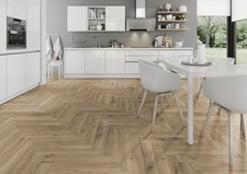 Image of Laminate Flooring Herringbone Albany Oak 12mm Lignum Fusion 1.92m² Pack
