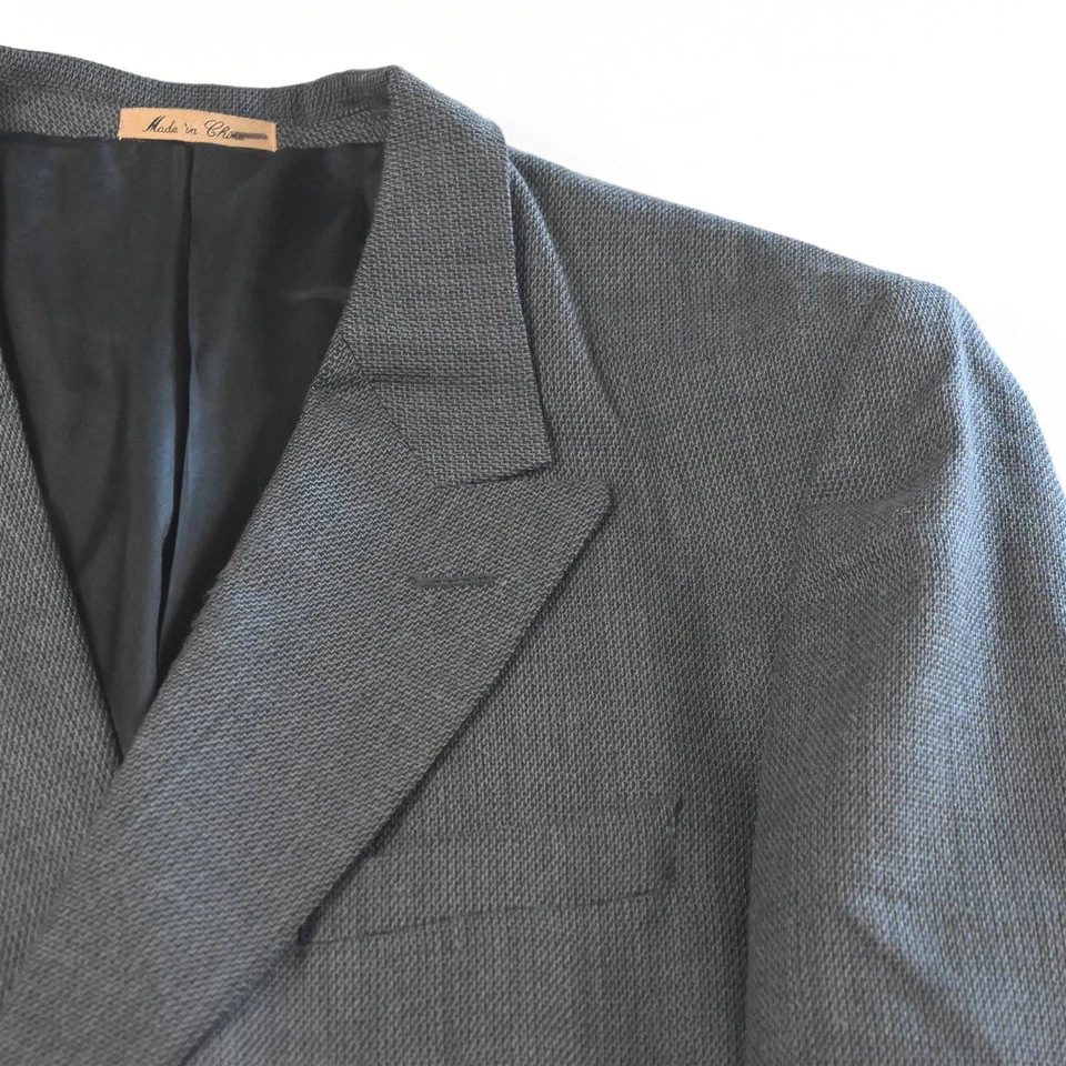 Blazer Traje Chaqueta Abrigo Deportivo De Colección Cellini 42R Gris Tweed Doble Pecho Para Hombre Foto 2 de 4