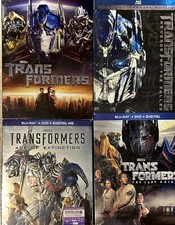 Transformers Collection Set of 4 3 Blu-ray 1 DVD Digital SLIPCOVERS