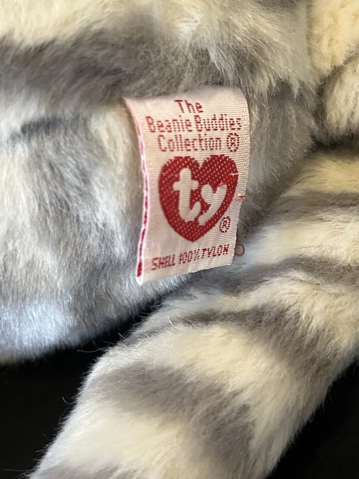 VGC Retired Ty Beanie Buddies Plush Silver the Grey Cat Immaculate Condition - Image 4 of 4