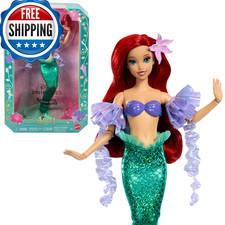 Mattel Disney Princess Mermaid Ariel Sparkling Princess Fashion Removable Tail