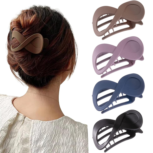 Kavya 4 Pcs Entenschnabel Haarspangen Damen Vintage -Haarspange Flach Haarklamme-image