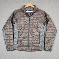Patagonia Nano Puff Jacket Small Grey Blue Packable Primaloft Hiking Outdoors
