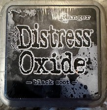 RANGER BY TIM HOLTZ DISTRESS OXIDE INK PAD BLACK SOOT NEW SEALED