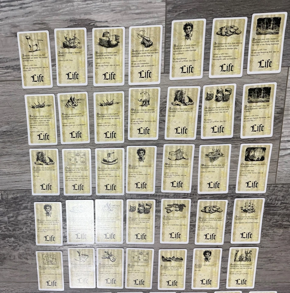 Game of Life Pirates of the Caribbean Dead Man’s Chest Replacement Parts Cards - Image 4 of 4