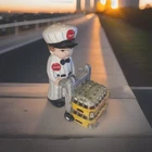 Vintage Coca Cola Delivery Boy And Cart Salt And Pepper Shakers Set 1996 SP12