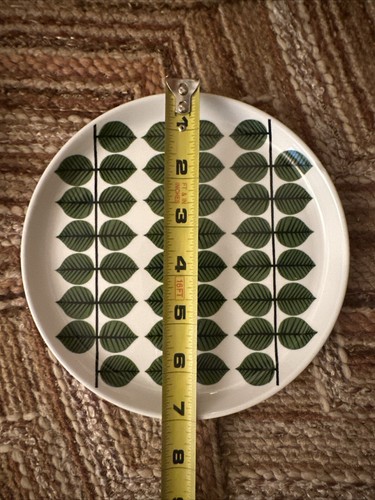 6 Salad Plates - Berså (Bersa) - Stig Lindberg - Gustavsberg - Green Leafs - Picture 4 of 19