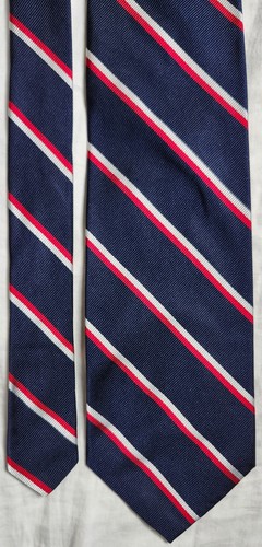 Robert Talbott Herren Krawatte Blau Weiß Rot Seide Handmade in USA