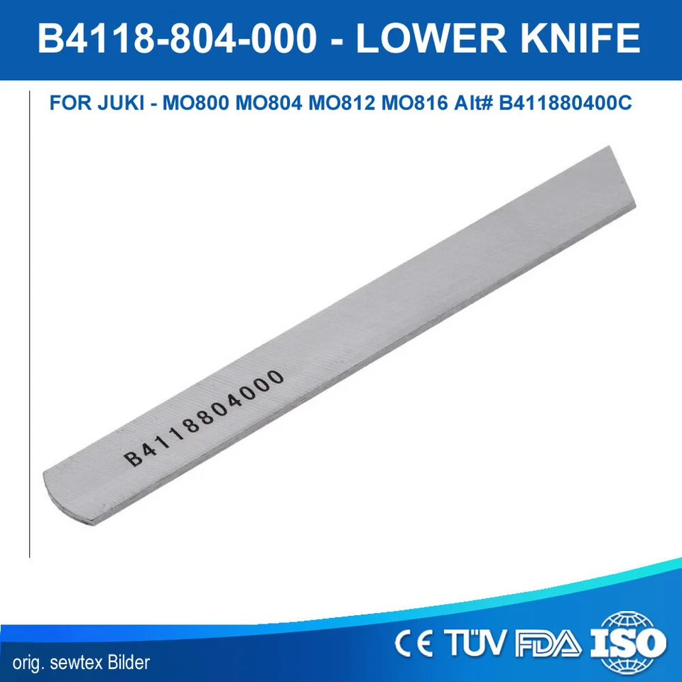 Unteres Messer JUKI B4118-804-000 Lower Blade für Juki MO800 MO804 MO812 MO816