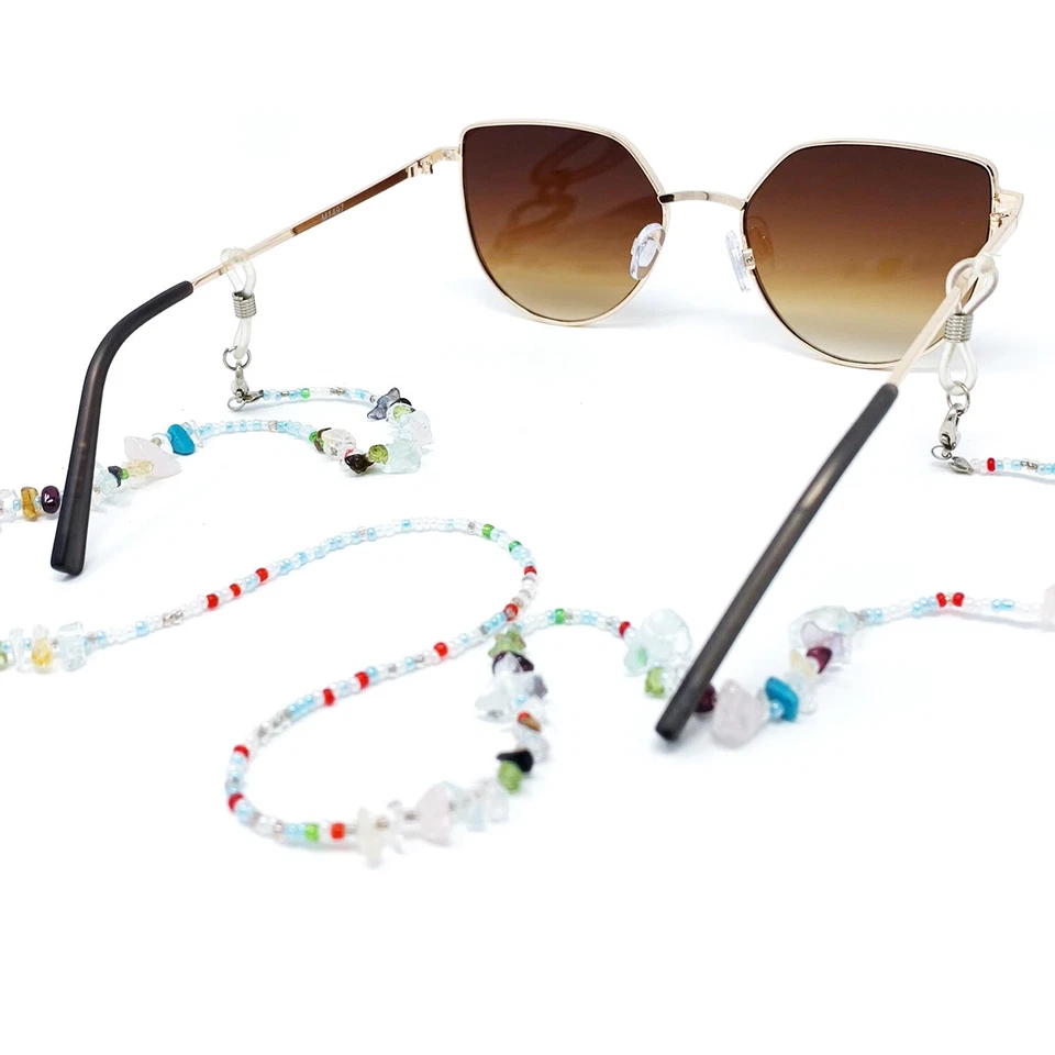 10 Piezas Soporte de Cordón con Cuentas Cuello Cordón Gafas Correa Gafas de Sol Cadena Foto 3 de 4