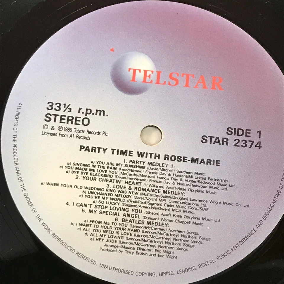 ROSE MARIE The Rose-Marie Party Album 1989 UK vinyl LP Beatles Medley record - Image 4 of 4
