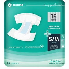 SUNKISS TrustPlus Adult Diapers with Maximum Absorbency Unisex x 15
