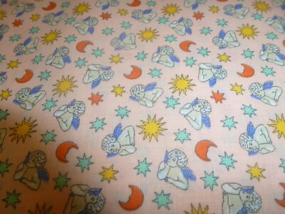 NEU Stoff 100 Baumwolle Patchwork Baumwollstoff Engel Mond