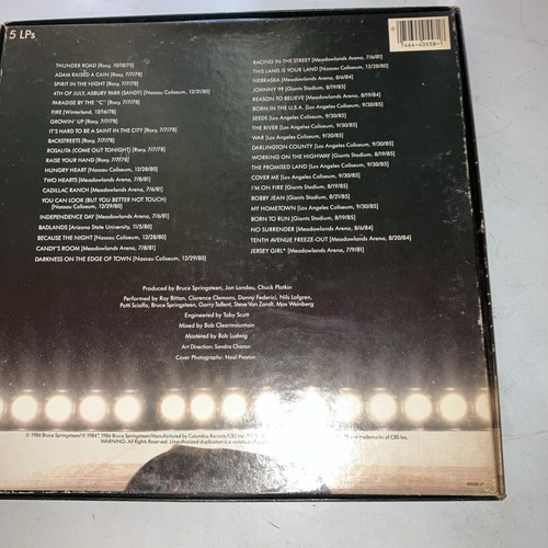 BRUCE SPRINGSTEEN Live 1975-85 Rare Vinyl 5x LP Record Box Set Mint Records - Picture 2 of 10