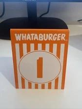 Whataburger Table Tent Number 1