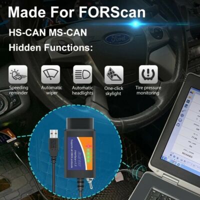 Adattatore OBD2 FORScan ELM327 USB - Per Diagnostica Auto Ford, Mazda, Lincoln, Con Interruttore - Foto 9