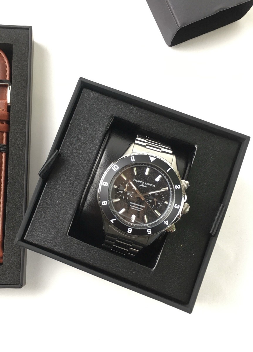 filippo loreti Ascari black Watch steel