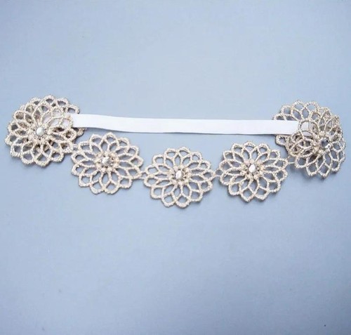 Adorable Baby Girls Crown Headband Elastic Flower Decor for Parties & Photos - Picture 17 of 29
