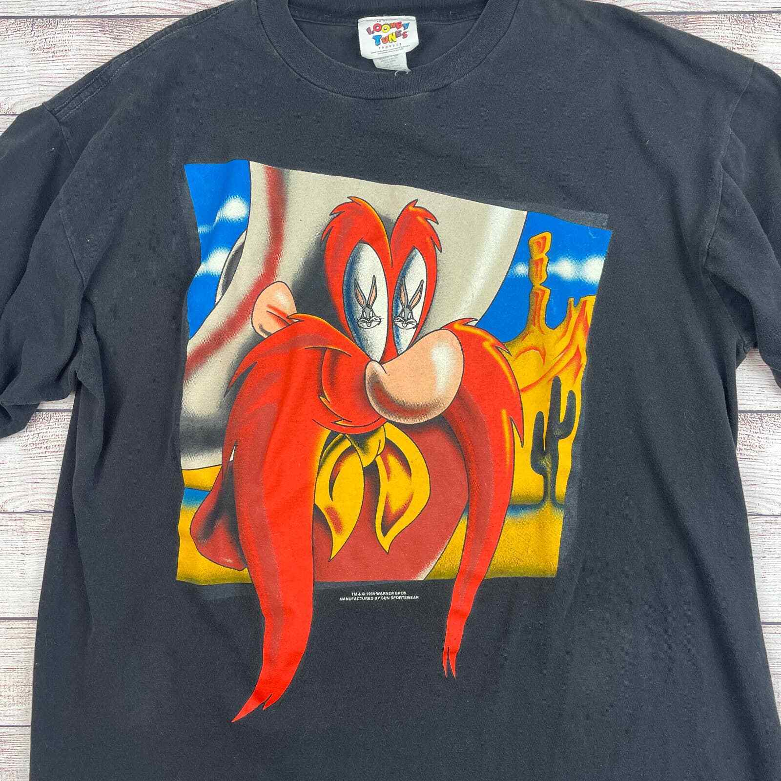 VTG 90's Yosemite Sam Looney Tunes 1995 XL T Shirt - image 3