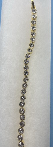 💎Touchstone Crystal Mini Ice Bracelet Gold Clear 7 1/4” New Condition - Picture 4 of 11