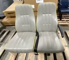 Freedman Seating Company Used Double Bus Seat Medium Flint Left Side Armrest