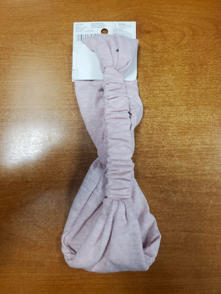 Paquete de 4: diadema/envoltura anudada de algodón reciclado Scunci *ROSA* (8199) R9P2b Foto 3 de 4