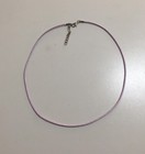 3Pcs Necklace Lot Faux Leather Lavender/light Purple Silver Clasp 18” Men Women. — photo 7